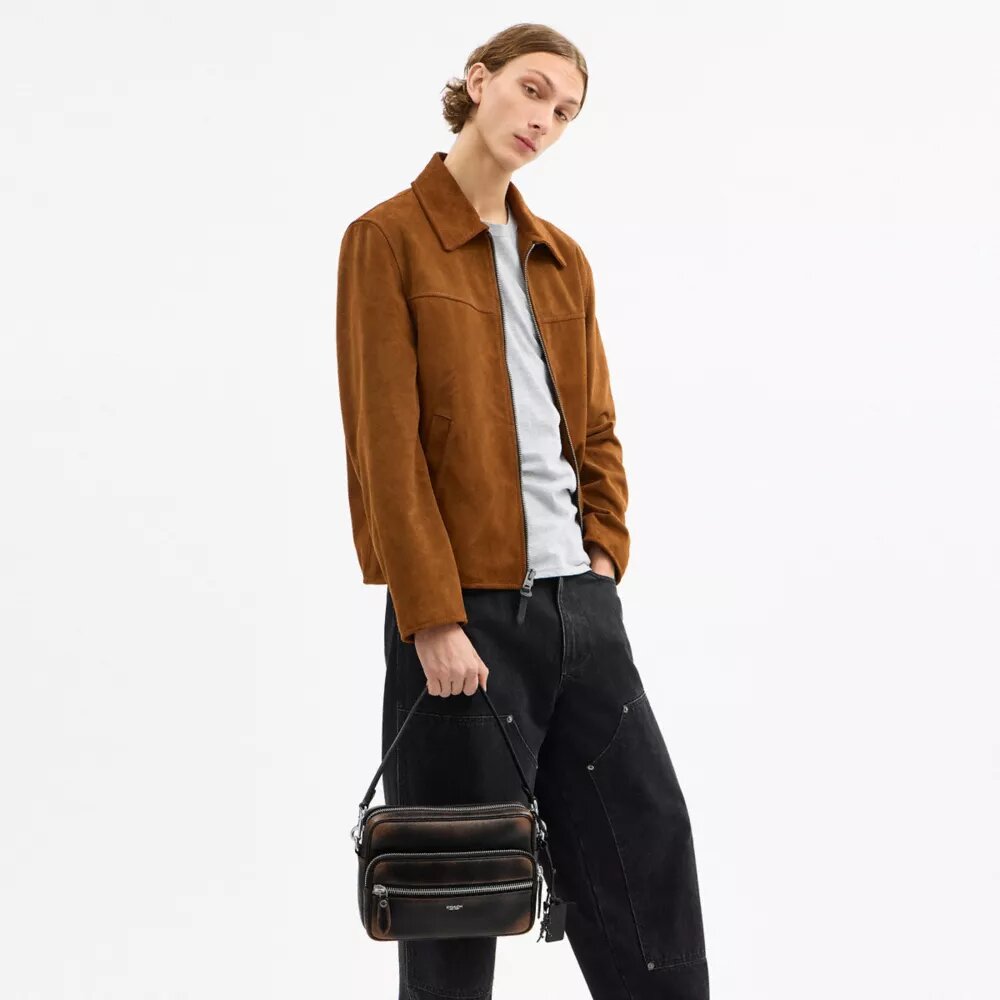 Sac bandoulière Dakota en cuir patiné