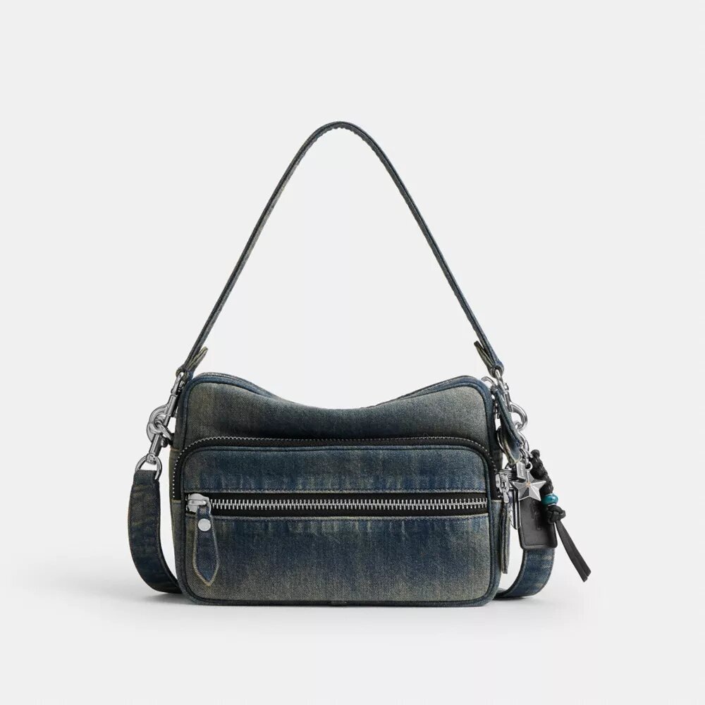 Sac bandoulière Dakota en denim de coton régénératif avec Charms