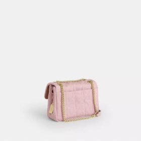 Sac bandoulière Elodie 18 en denim délavé avec matelassage