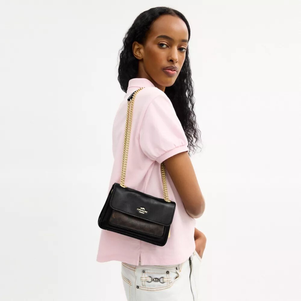 Sac bandoulière Elodie 18 en Signature Canvas