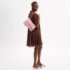 Sac bandoulière Elodie en denim « Loved » avec matelassage
