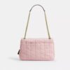 Sac bandoulière Elodie en denim « Loved » avec matelassage