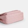 Sac bandoulière Elodie en denim « Loved » avec matelassage