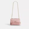 Sac bandoulière Elodie en denim « Loved » avec matelassage