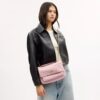 Sac bandoulière Elodie en denim « Loved » avec matelassage