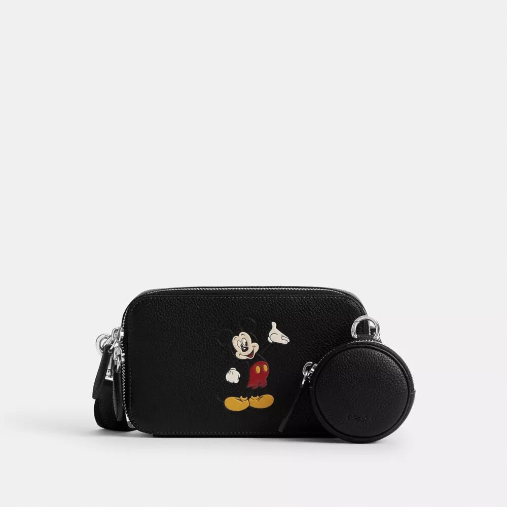 Sac bandoulière fin Charter de la collection Disney X Coach avec Mickey Mouse