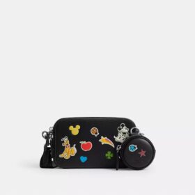 Sac bandoulière fin Charter Disney X Coach avec imprimé autocollants