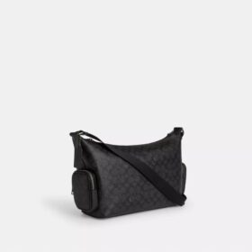 Sac bandoulière Finn avec poches en Signature Canvas