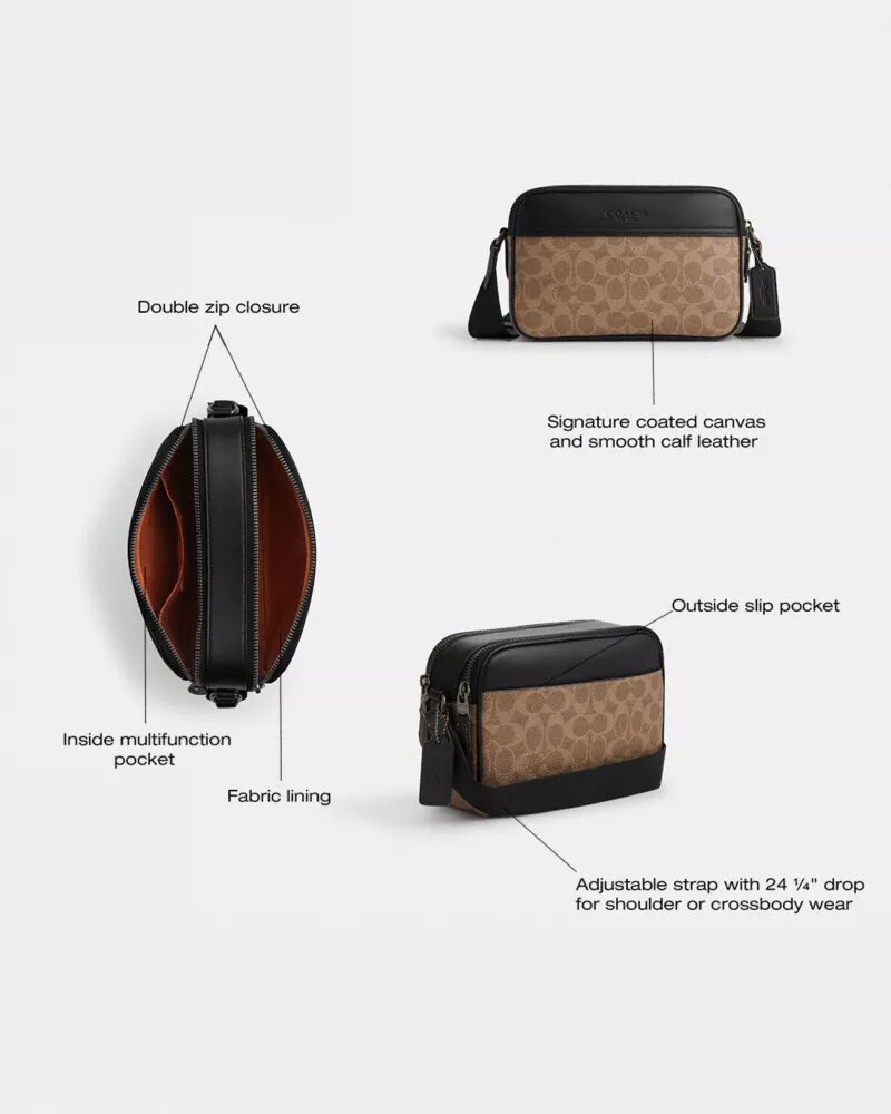 Sac bandoulière Graham en Signature Canvas