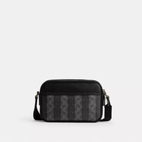 Sac bandoulière Graham en Signature Canvas à rayures