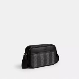 Sac bandoulière Graham en Signature Canvas à rayures