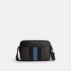 Sac bandoulière Graham en Signature Canvas à rayures « Varsity »
