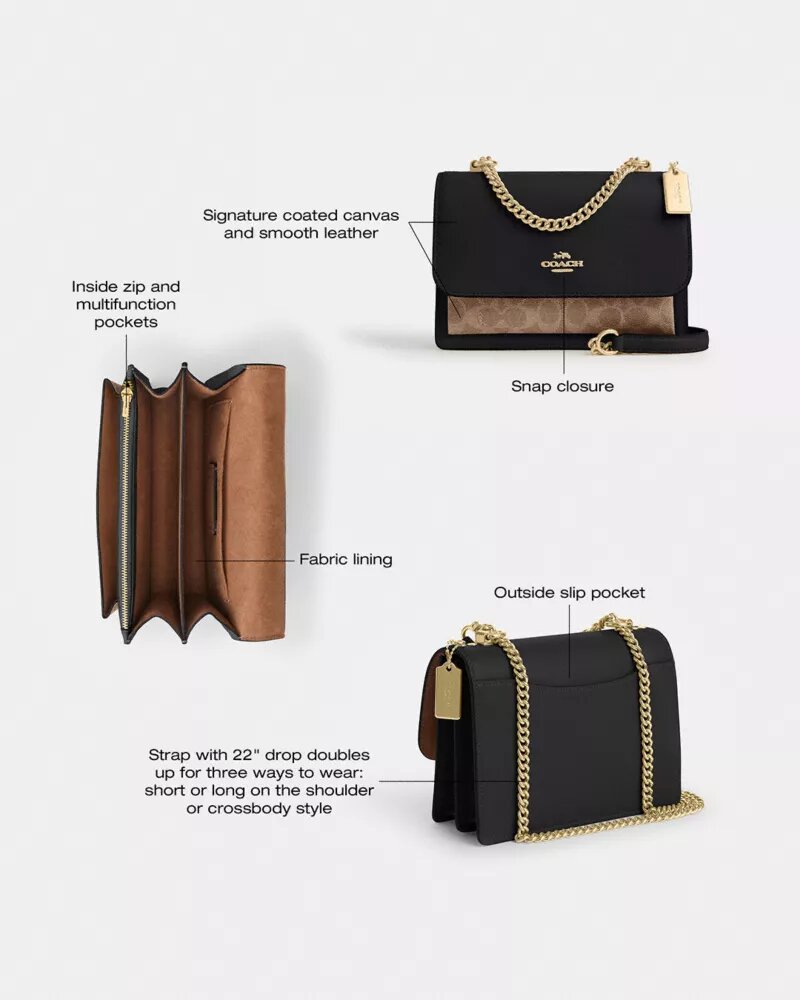 Sac bandoulière Klare en Signature Canvas
