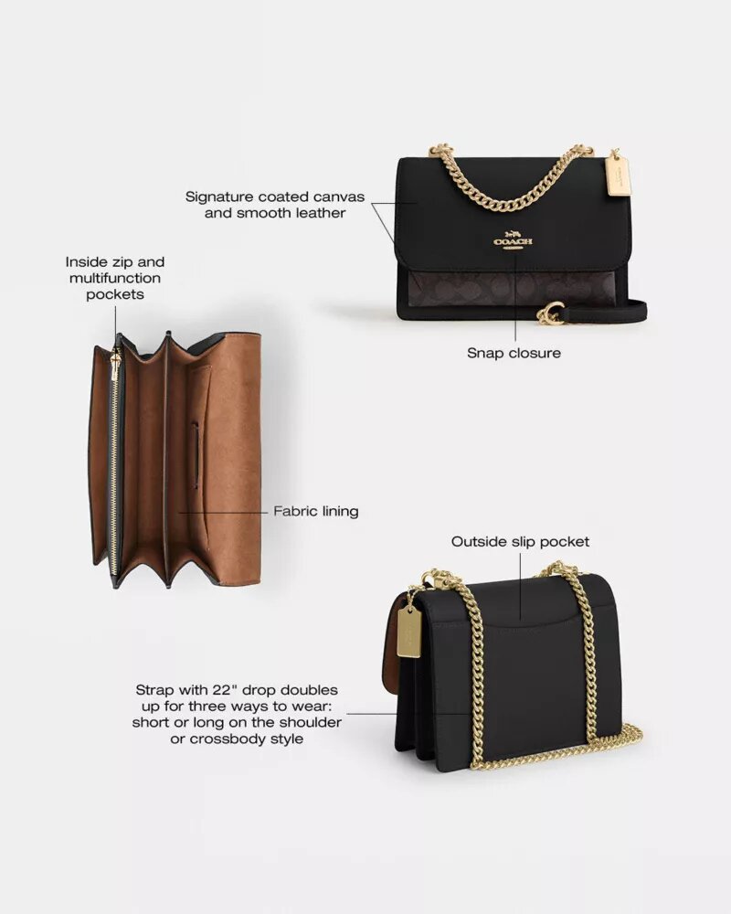 Sac bandoulière Klare en Signature Canvas