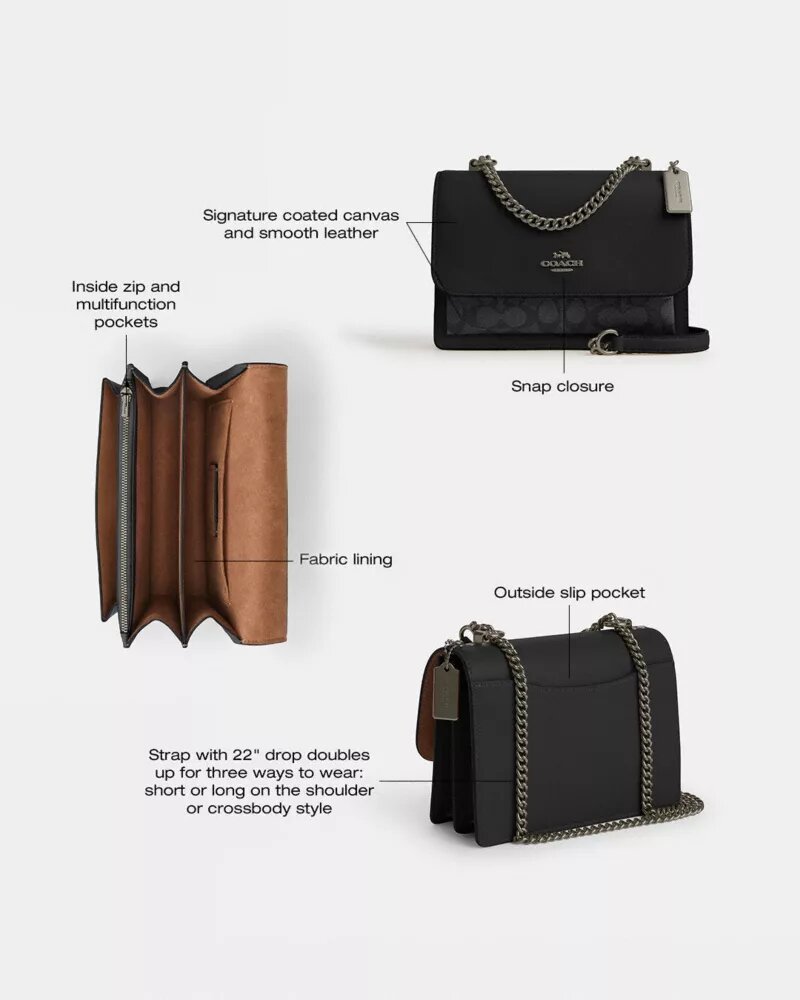 Sac bandoulière Klare en Signature Canvas