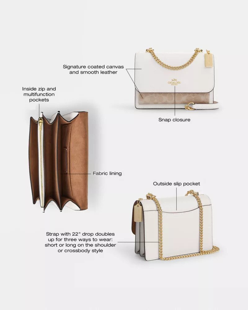 Sac bandoulière Klare en Signature Canvas