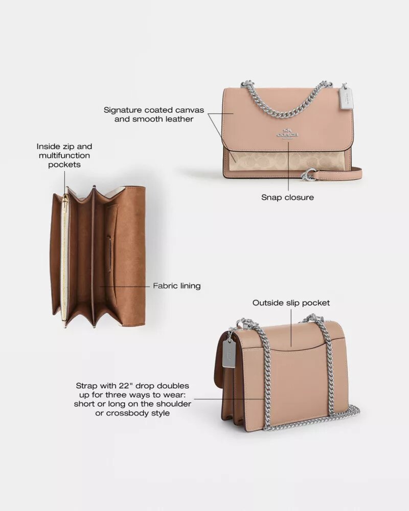 Sac bandoulière Klare en Signature Canvas