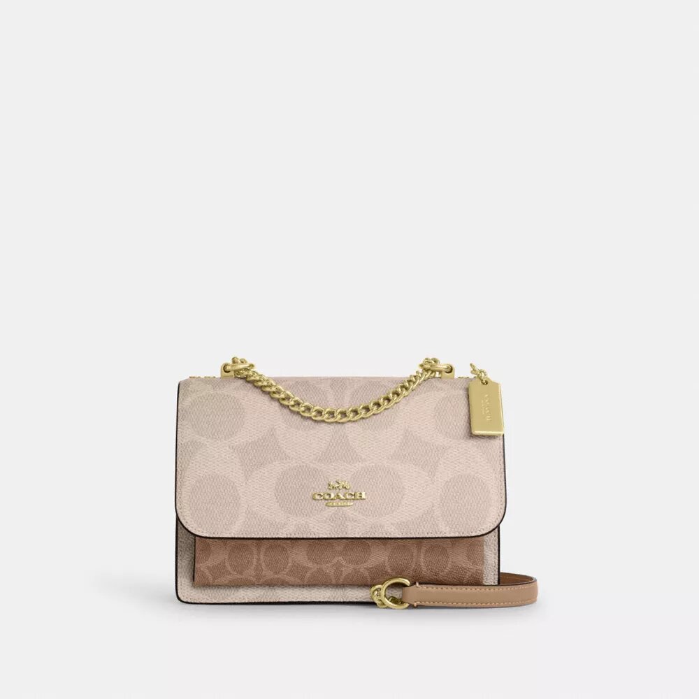 Sac bandoulière Klare en Signature Canvas à motifs géométriques