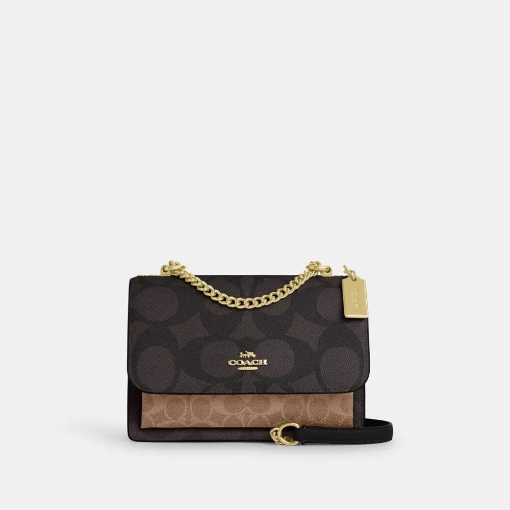 Sac bandoulière Klare en Signature Canvas à motifs géométriques