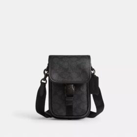 Sac bandoulière League pour téléphone en Signature Canvas