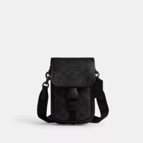 Sac bandoulière League pour téléphone en Signature Canvas