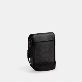 Sac bandoulière League pour téléphone en Signature Canvas