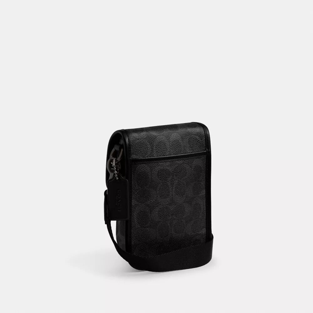 Sac bandoulière League pour téléphone en Signature Canvas