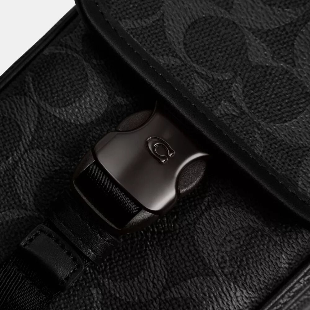 Sac bandoulière League pour téléphone en Signature Canvas