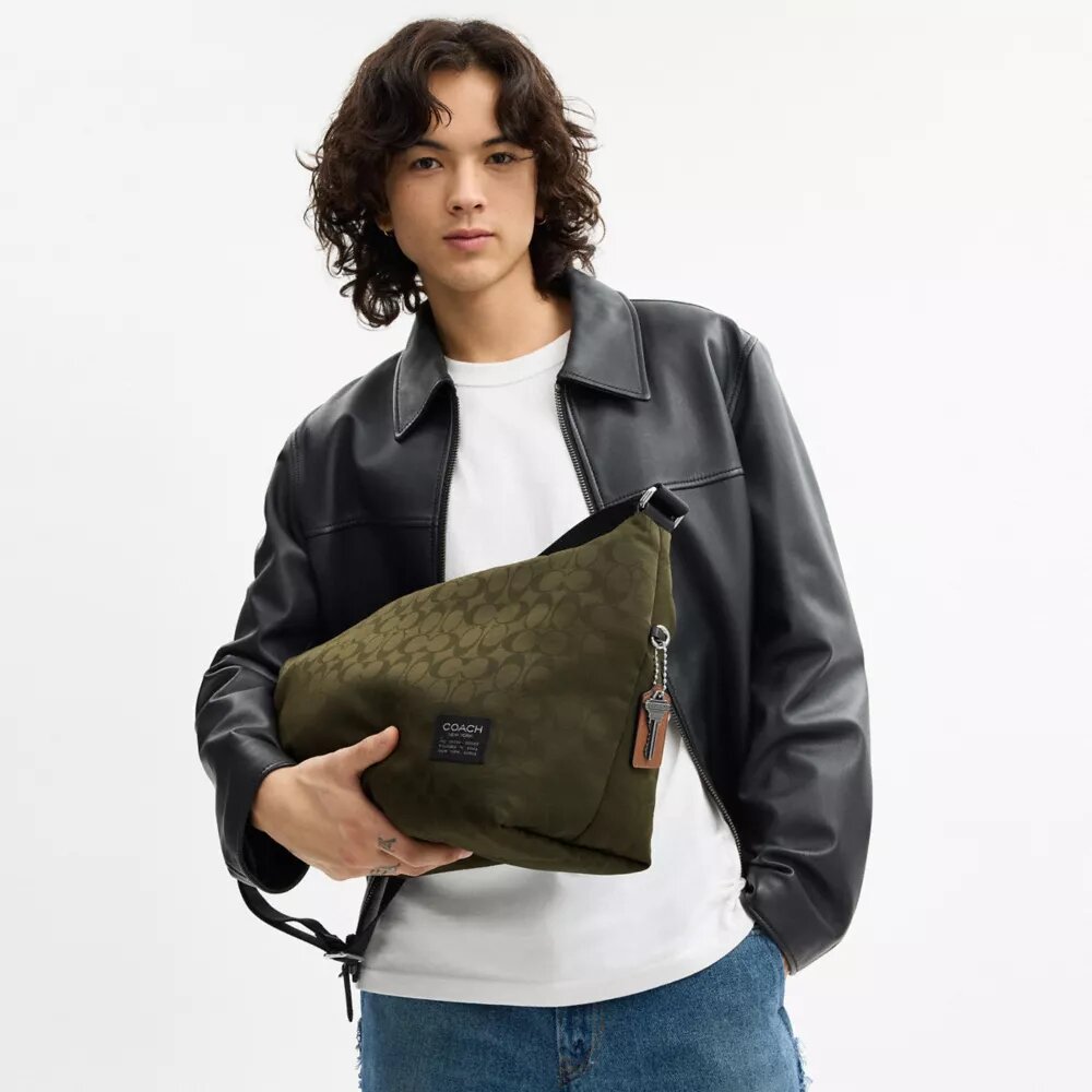 Sac à bandoulière Leo en Nylon emblématique