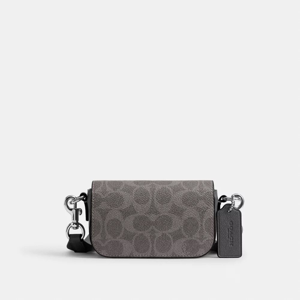 Sac bandoulière à rabat en Signature Canvas