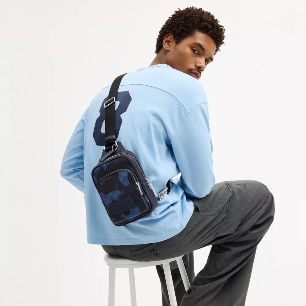 Sac à bandoulière Racer avec imprimé camouflage Signature
