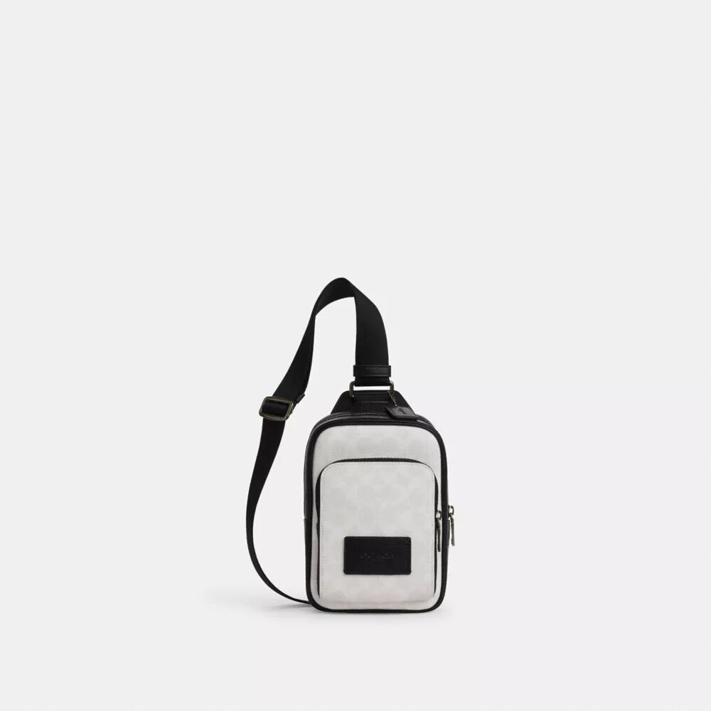 Sac à bandoulière Racer en Signature Canvas