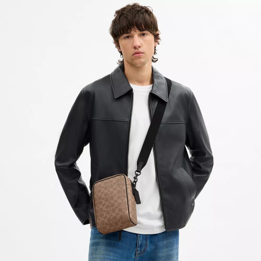 Sac bandoulière Tristan 14 en Signature Canvas