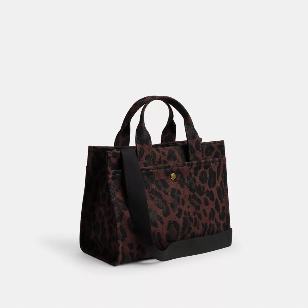 Sac cabas cargo à imprimé léopard