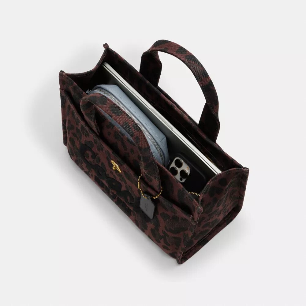 Sac cabas cargo à imprimé léopard