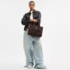 Sac cabas cargo à imprimé léopard