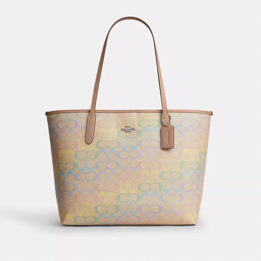 Sac cabas City en Signature Canvas arc-en-ciel