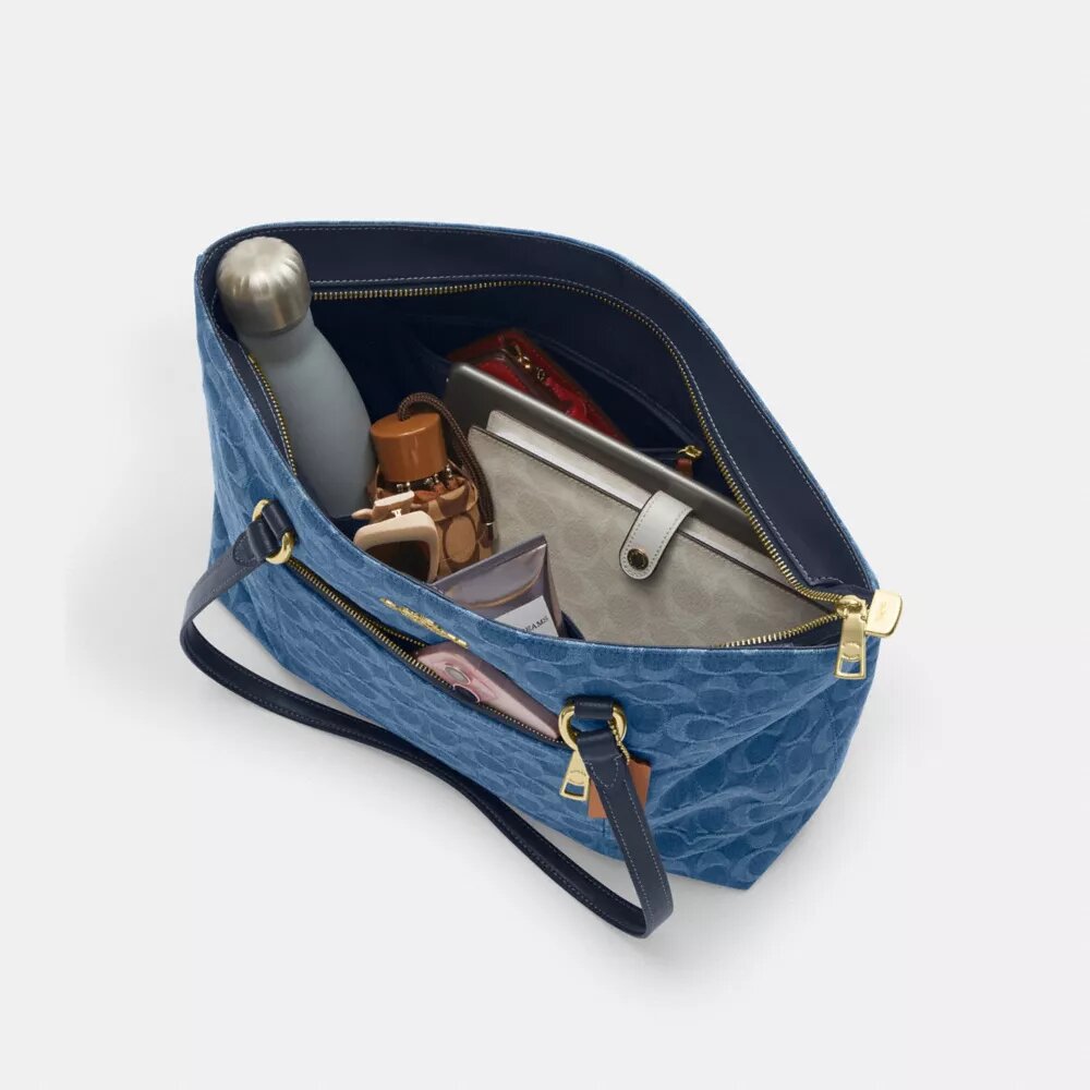 Sac cabas Station en denim emblématique