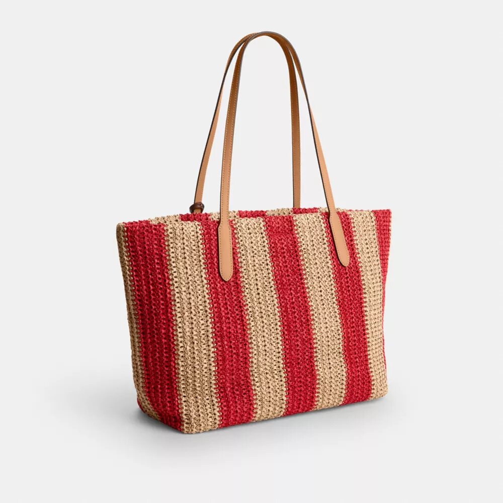 Sac cabas urbain à rayures et breloque
