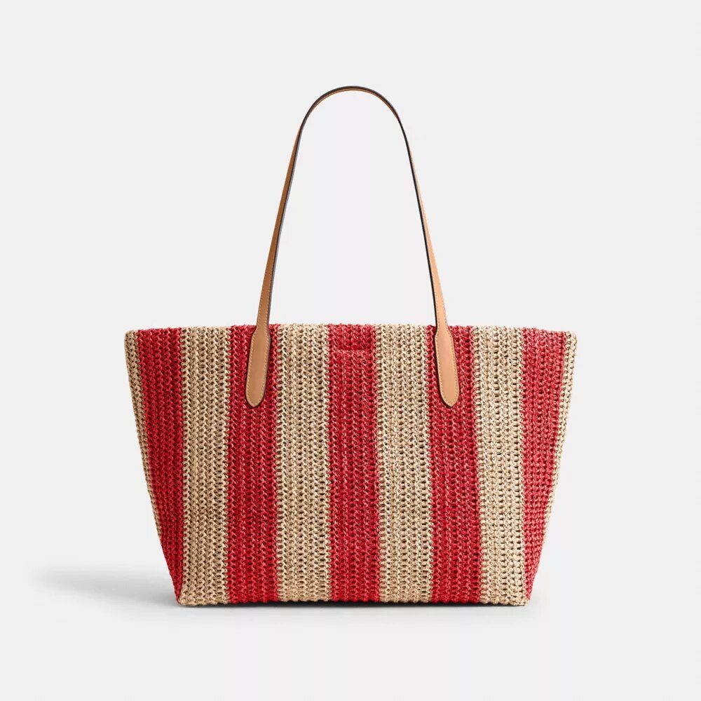 Sac cabas urbain à rayures et breloque