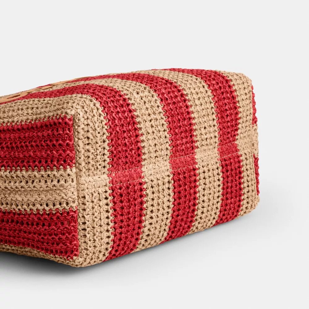 Sac cabas urbain à rayures et breloque