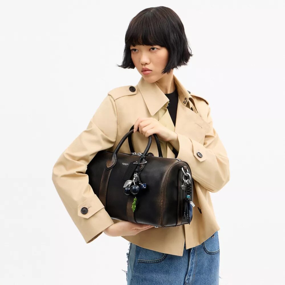 Sac Compass 35 en cuir vieilli avec Charms