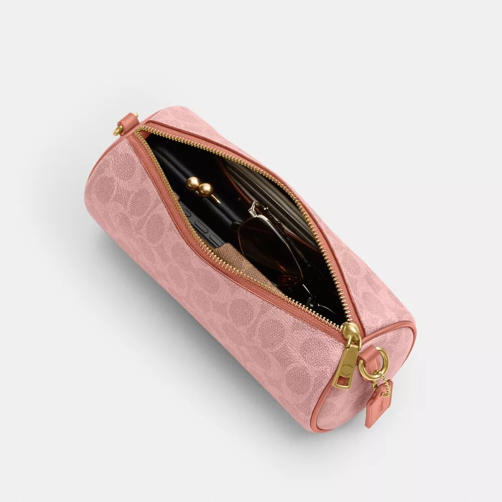 Sac cylindrique en Signature Canvas