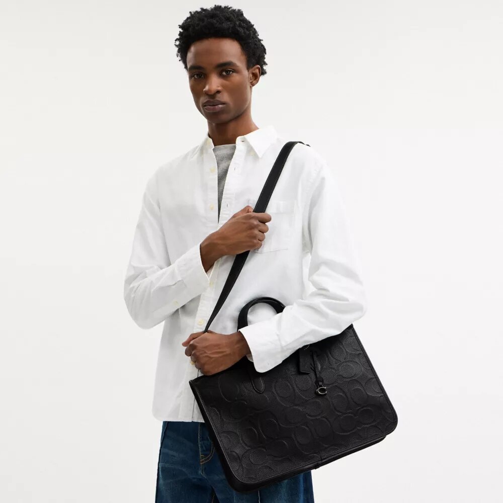 Sac de travail Isaac en cuir Signature Maxi