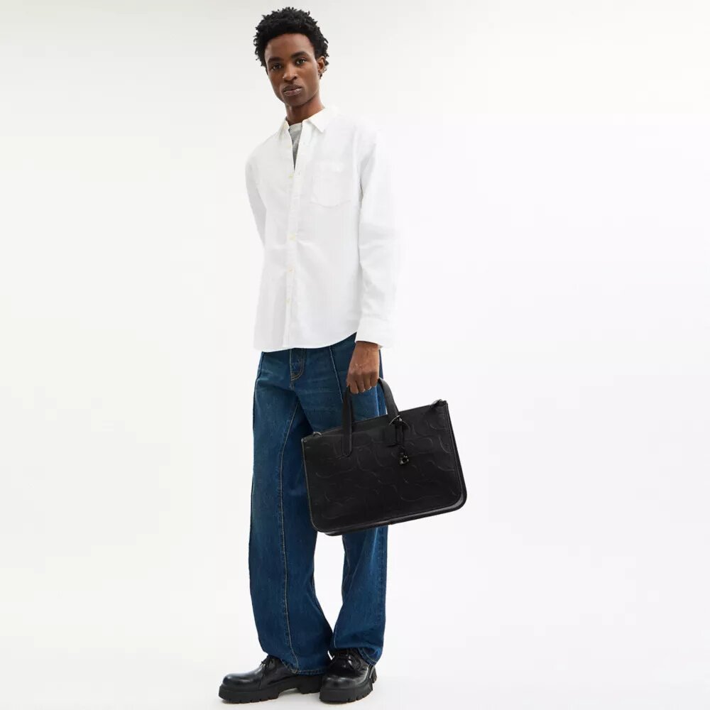 Sac de travail Isaac en cuir Signature Maxi