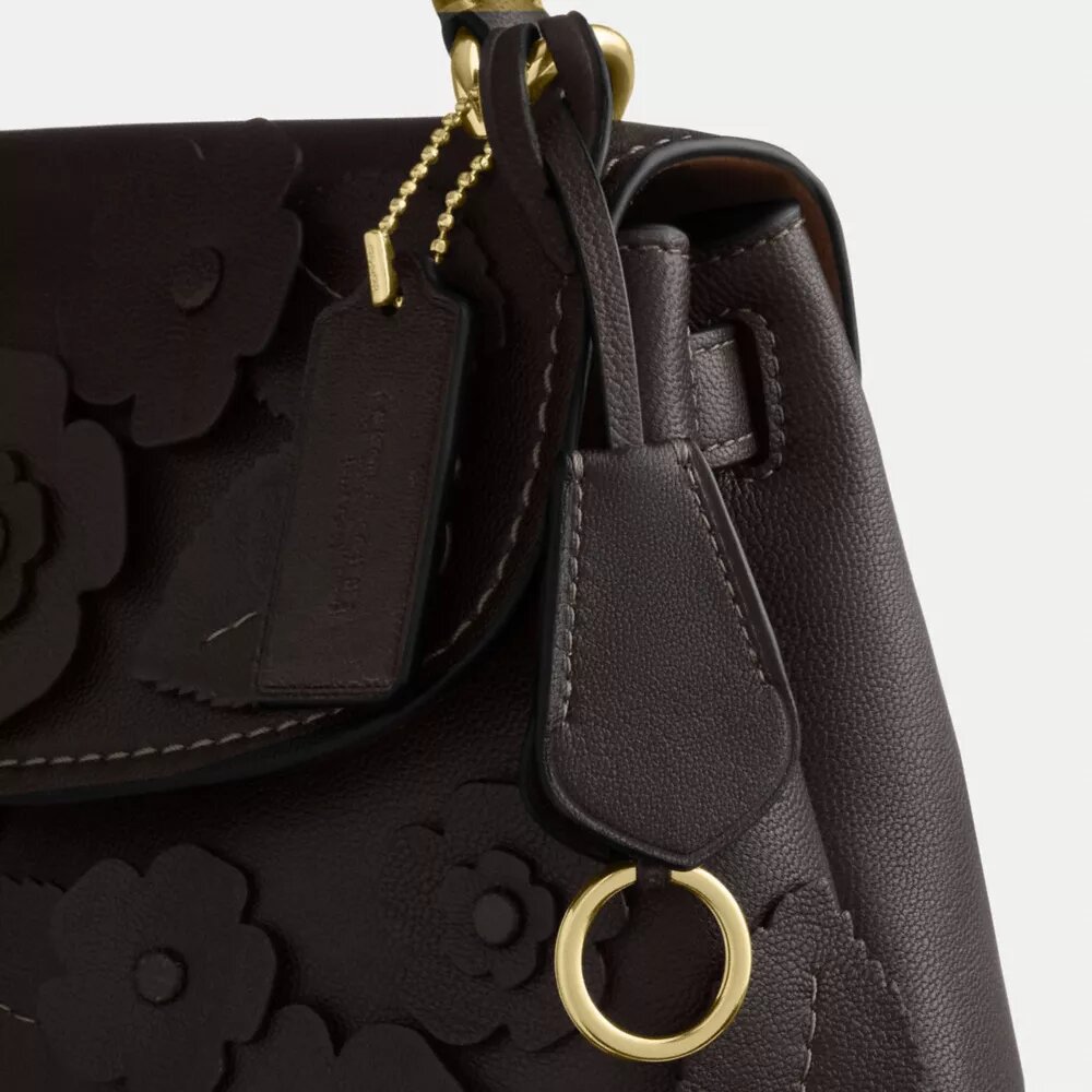 Sac Emory à poignées supérieures avec application florale