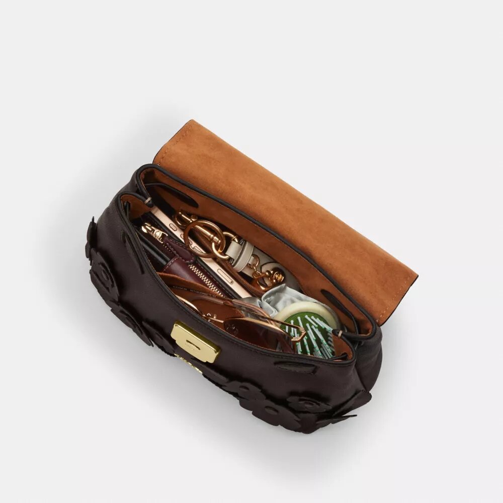 Sac Emory à poignées supérieures avec application florale