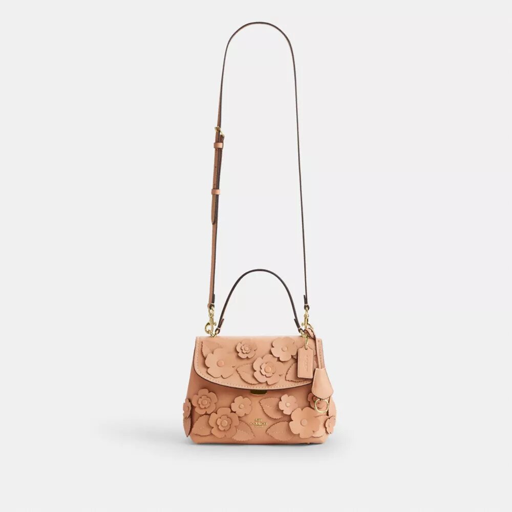 Sac Emory à poignées supérieures avec application florale