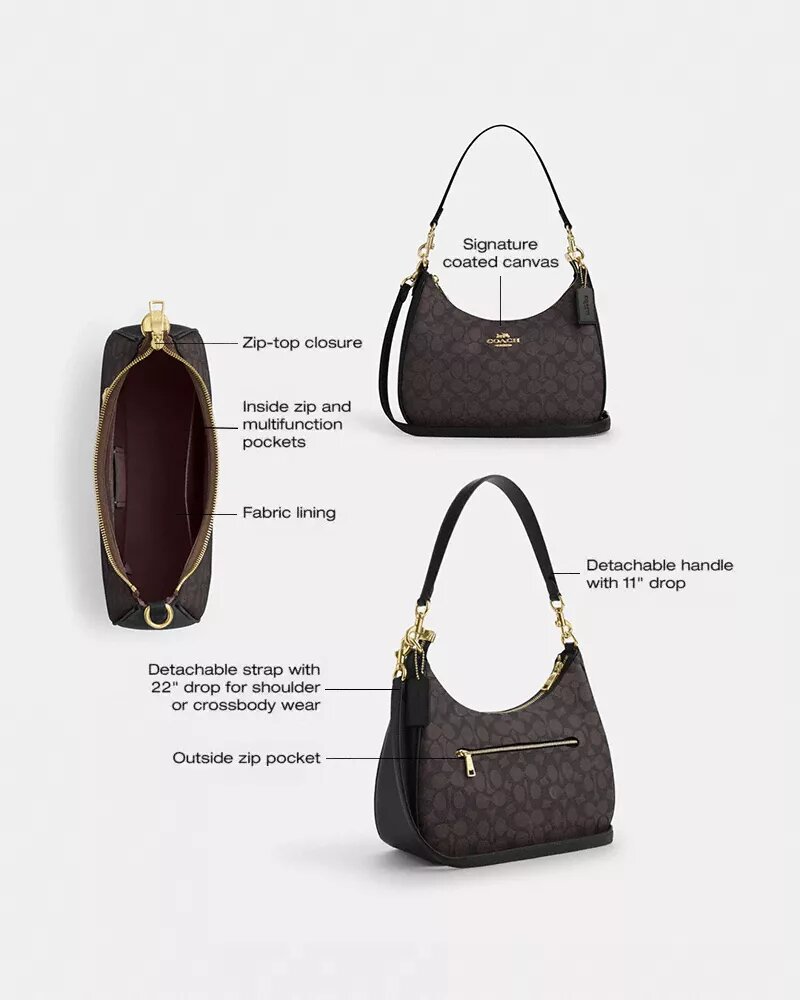 Sac hobo Teri en Signature Canvas
