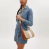 Sac hobo Teri en Signature Canvas à rayures